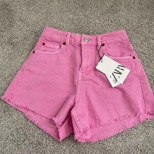 Zara Pink Jean Shorts NWT- Girls Size 11-12